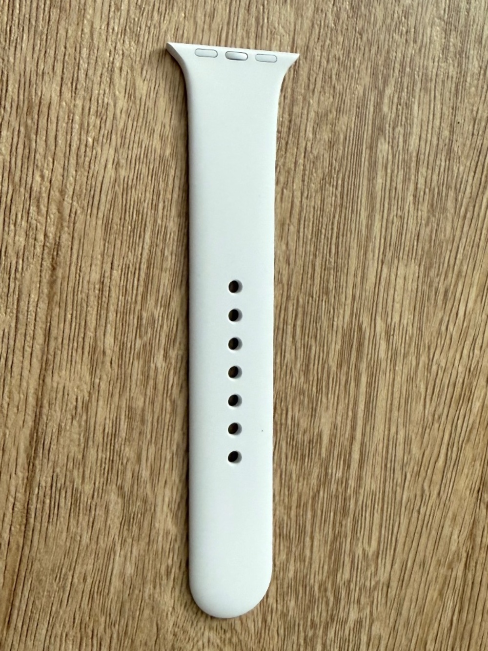 White Genuine Apple Silicone Band for Apple Watch 44mm/45mm/49mm M/L piece only